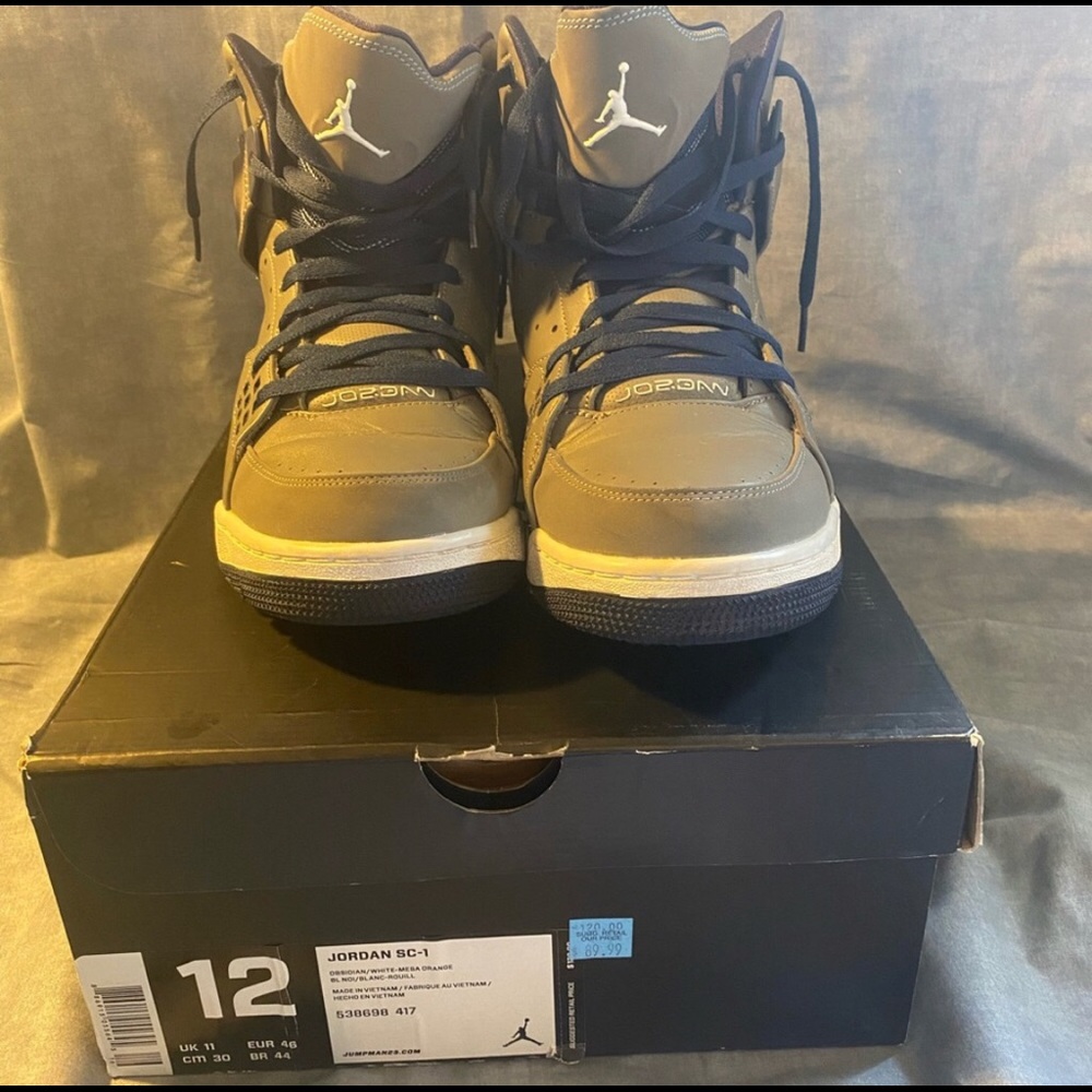 Mens Nike Jordan SC-1 /FLAT PWTR/MDT NVY/UNI  BLU/WHT/ 538698-016